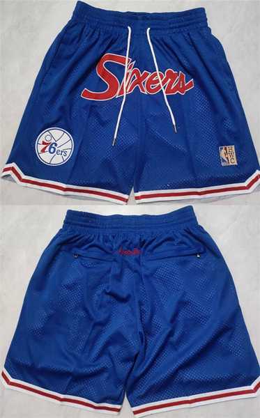 Mens Philadelphia 76ers Blue Shorts